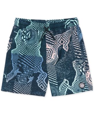 Volcom - Big Boys Psychop Printed Swim Trunks