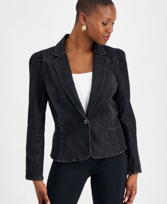 Petite denim blazer hotsell