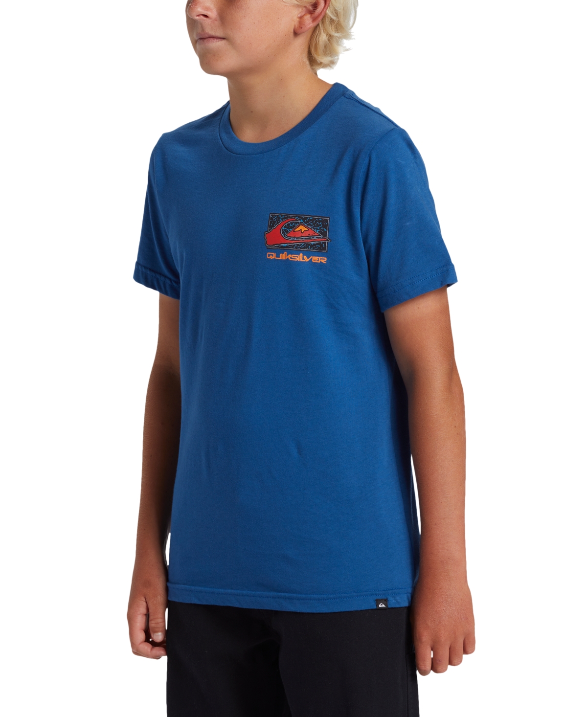 Shop Quiksilver Big Boys Spin Cycle Graphic Cotton T-shirt In Monaco Blue