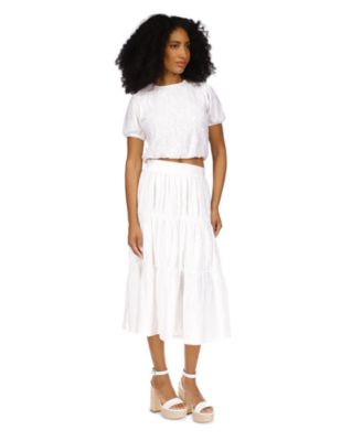 Michael Kors - Women's Cropped Eyelet Top