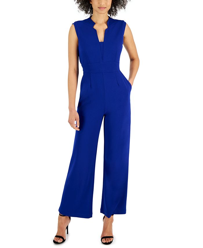 Tahari blue sale jumpsuit