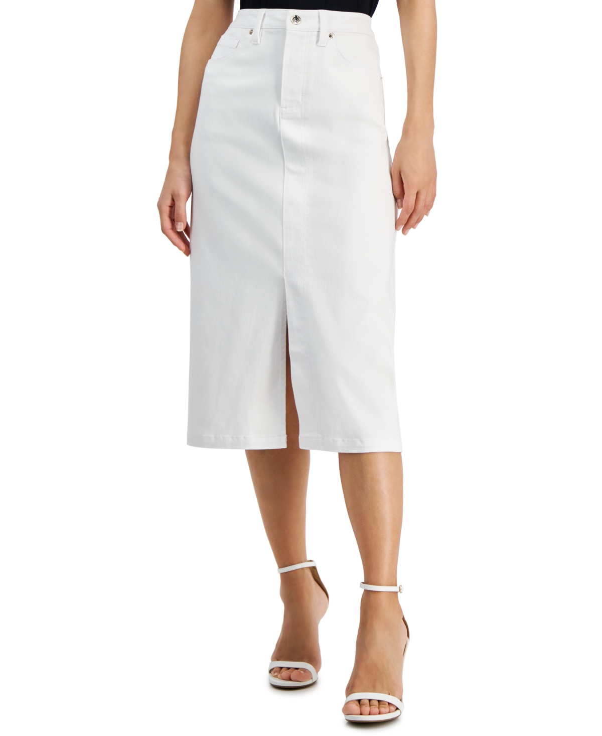 Women's Midi Pencil Skirt - Soft White