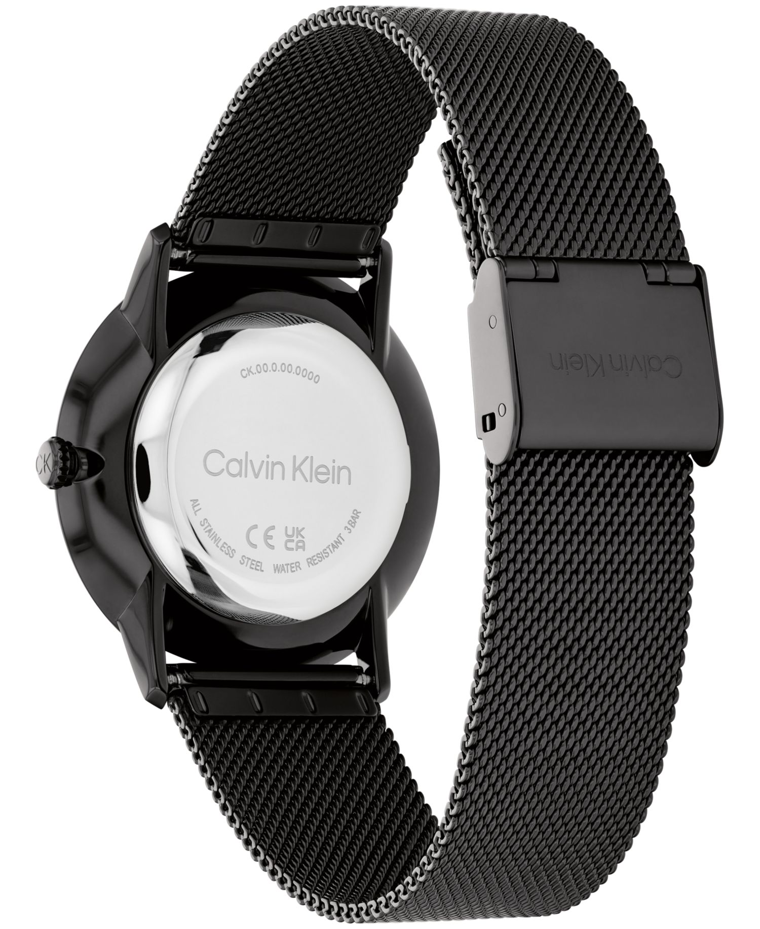 Women's Exceptional Black Stainless Steel Mesh Bracelet Watch 37mm