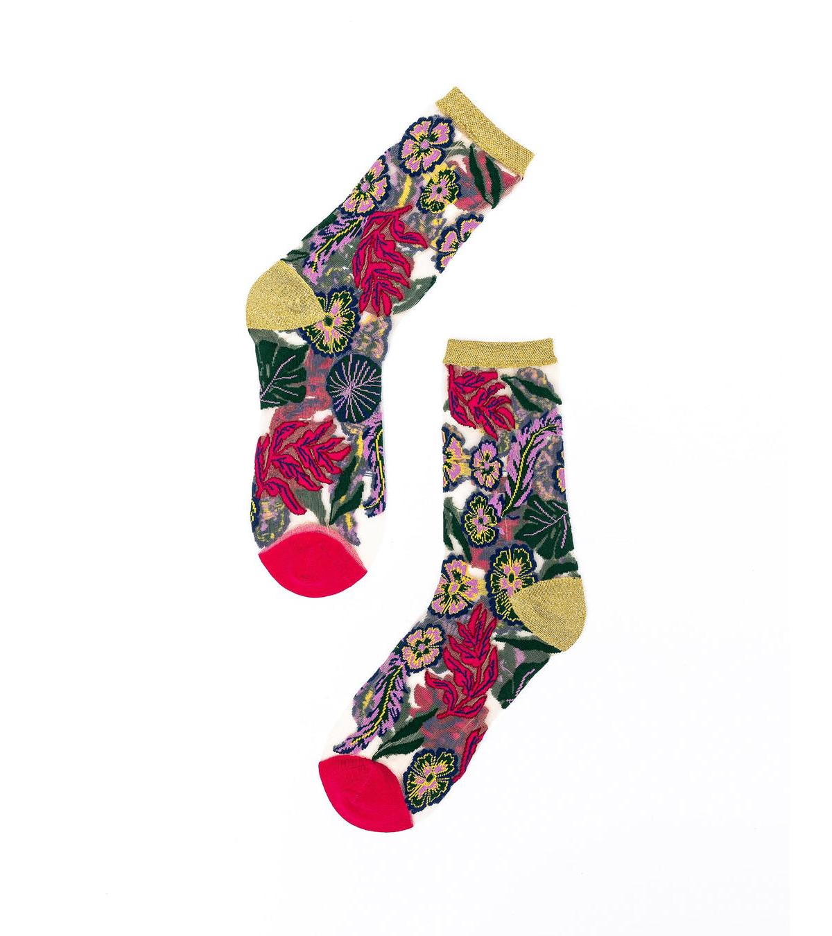 Sock Candy Women's Festive Floral Sheer Sock