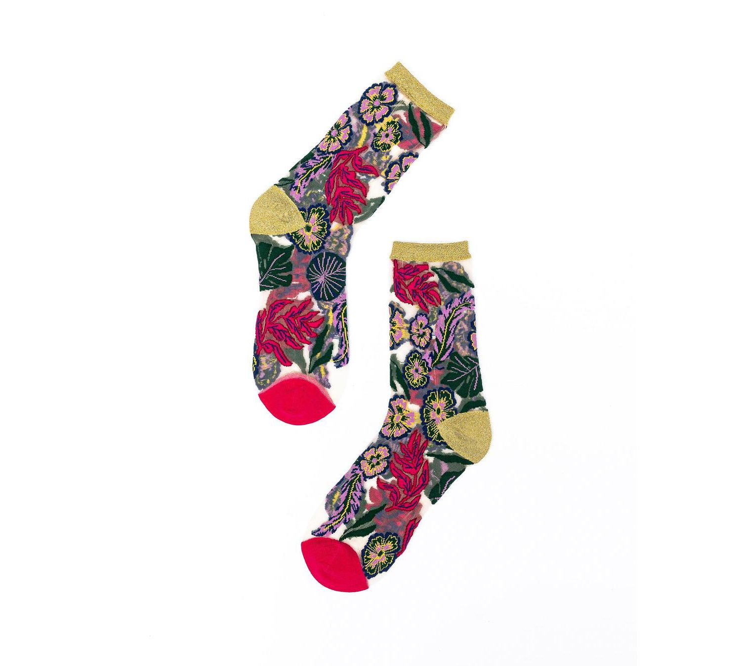 Women's Festive Floral Sheer Sock