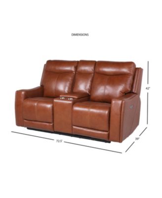 Natalia 73" Power Loveseat Console Recliner