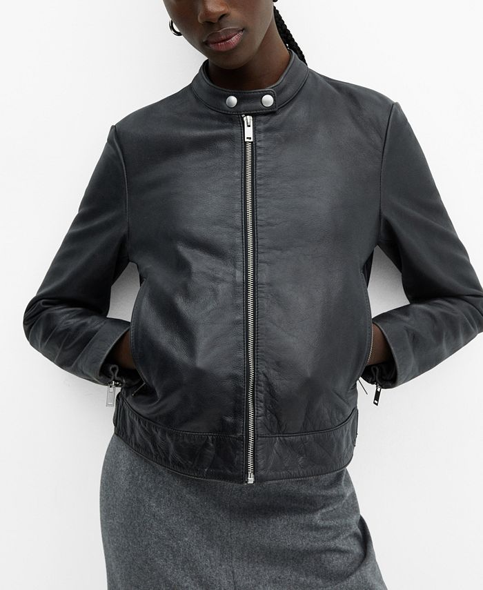 Macy s polo shop leather jacket