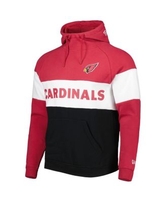 Men's Black, Cardinal Arizona Cardinals Colorblock Current Pullover Hoodie
