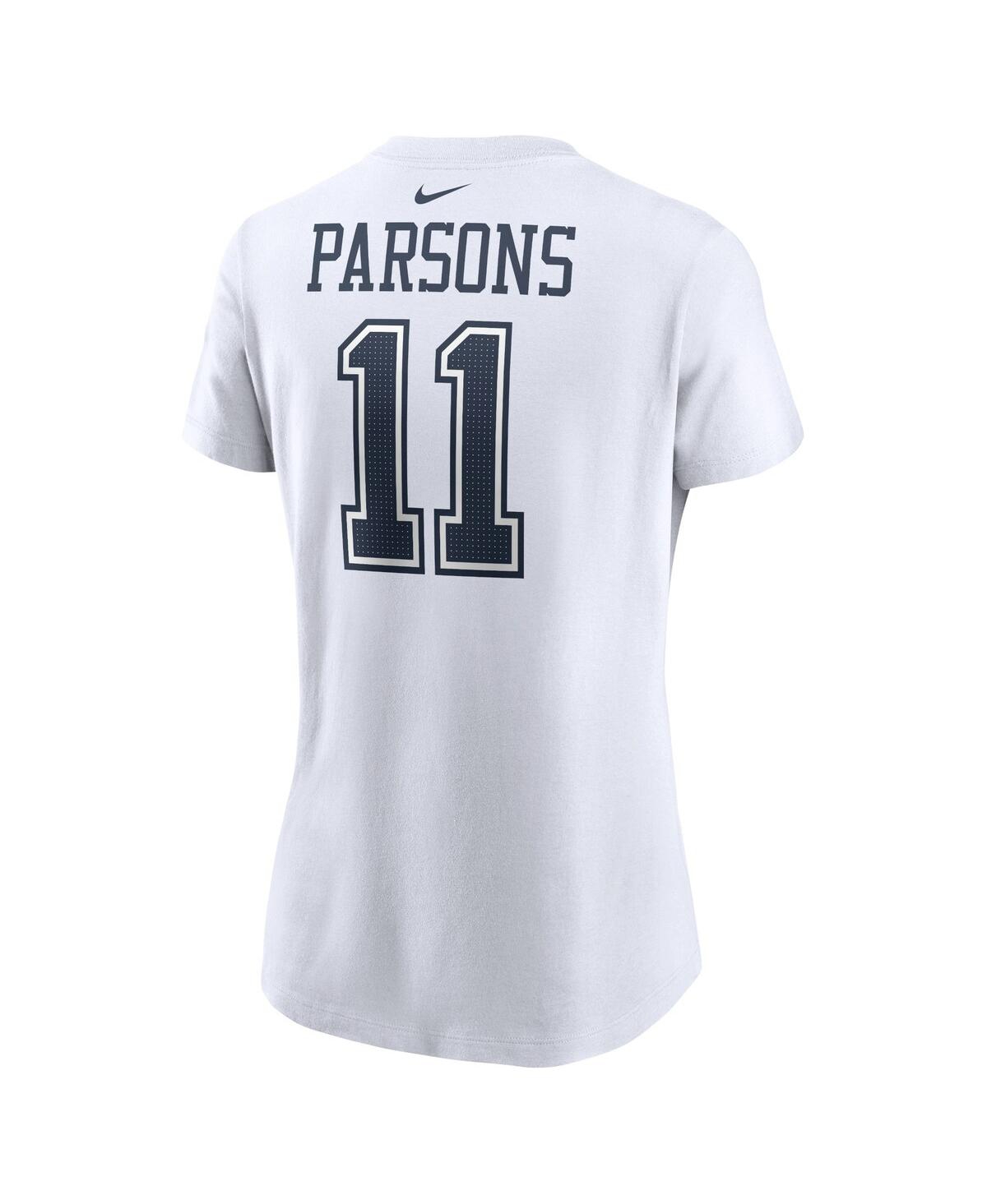 Shop Nike Women's  Micah Parsons White Dallas Cowboys Player Name And Number T-shirt