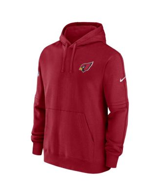 Men's Cardinal Arizona Cardinals Sideline Club Fleece Pullover Hoodie