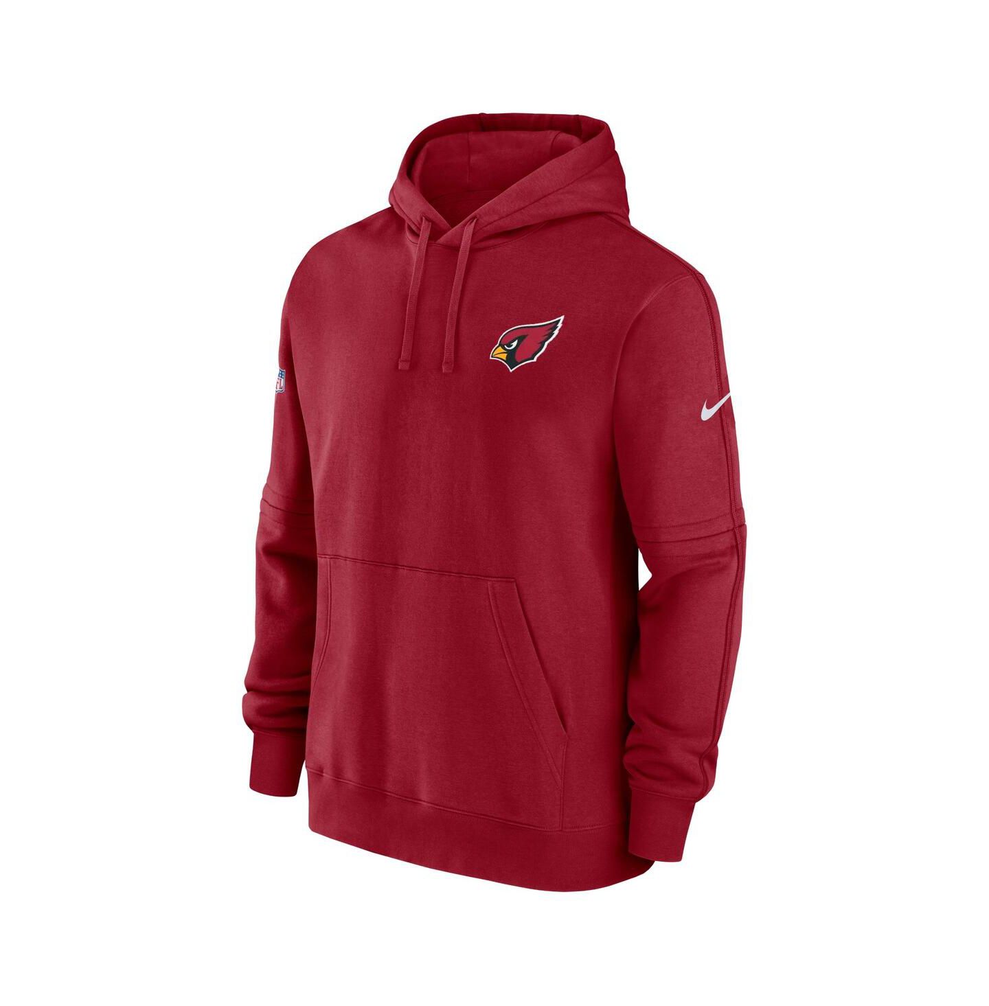 Мужское худи Nike Cardinal Arizona Cardinals Sideline Club Fleece Pullover — фото 2