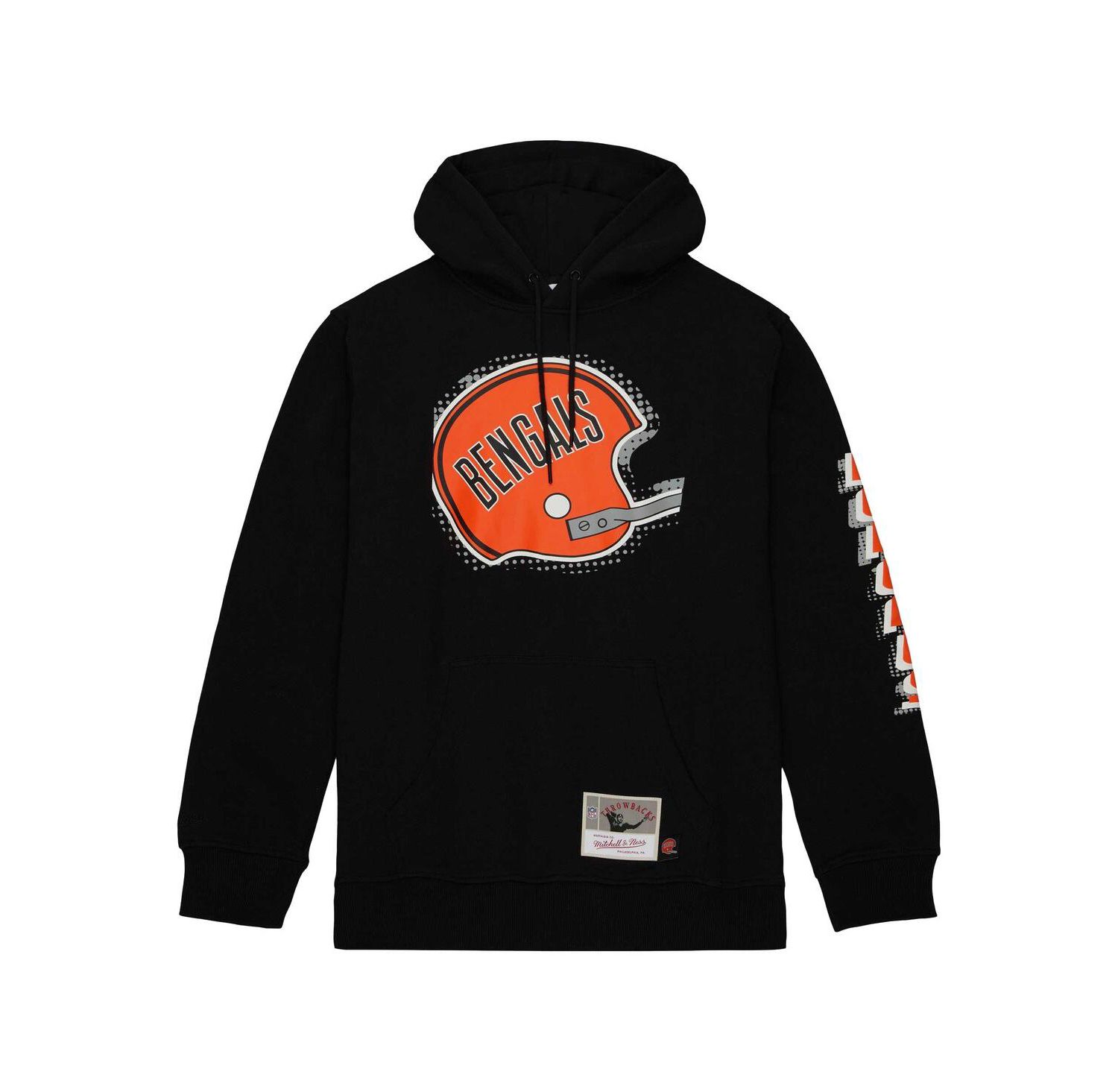 Men's Black Cincinnati Bengals Gridiron Classics Big Face 7.0 Pullover Hoodie