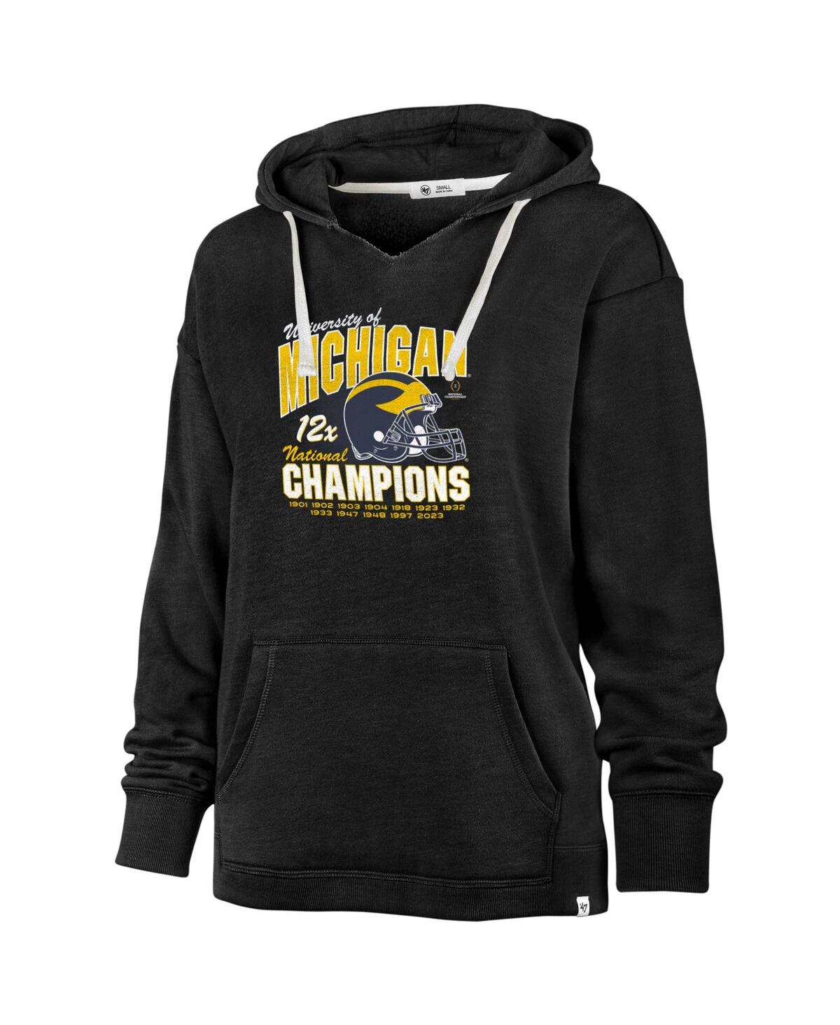 Shop 47 Brand Women's ' Black Michigan Wolverines College Football Playoff 2023 National Champions Kennedy