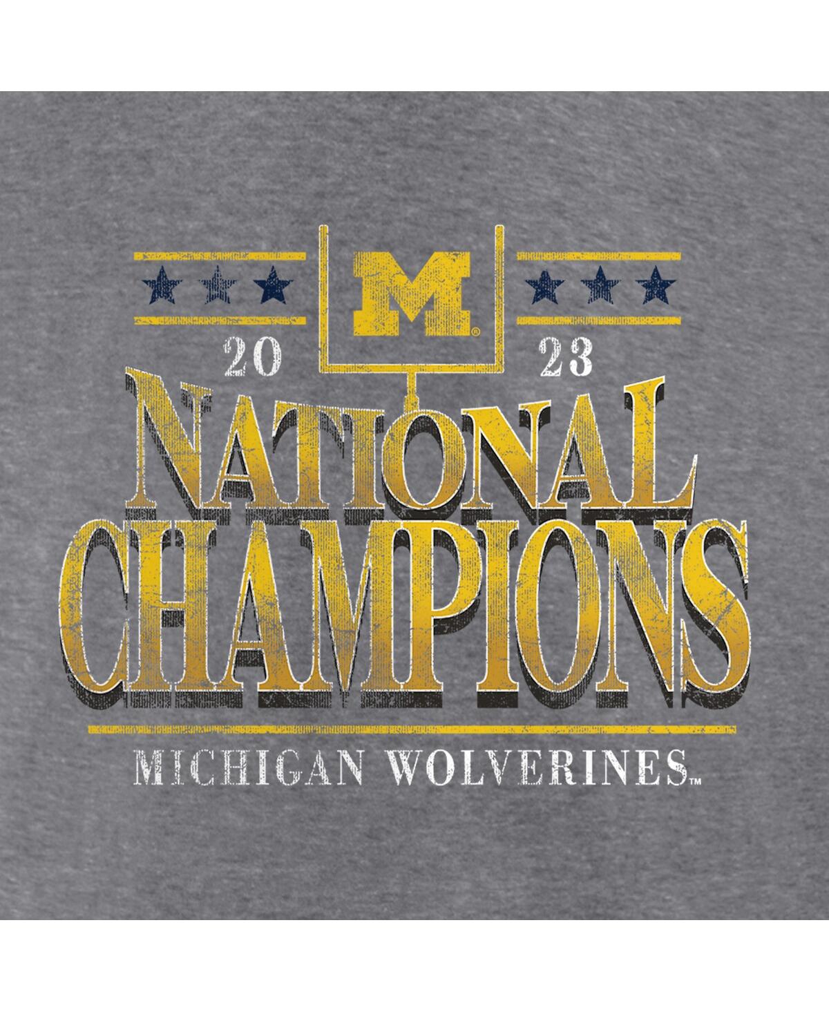 Women's FanaticsMichigan Wolverines College Football Playoff 2023 National Champions Outstanding Achievement Retro Tri-Blend 3/4-Sleeve