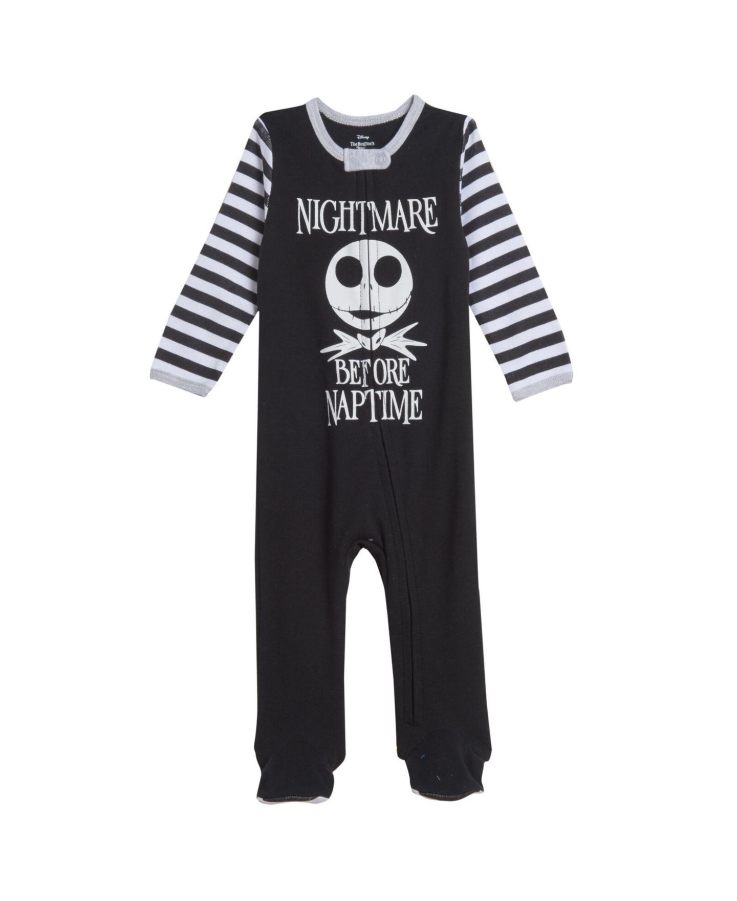 Комбинезоны Nightmare Before Christmas Disney Jack Skellington 2 Pack Footed Coveralls для мальчиков-малышей, цвет: Белый / Чёрный — фото 8