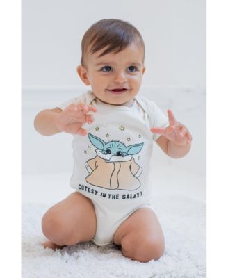 Baby Boys Yoda R2-D2 Chewbacca 3 Pack Bodysuits
