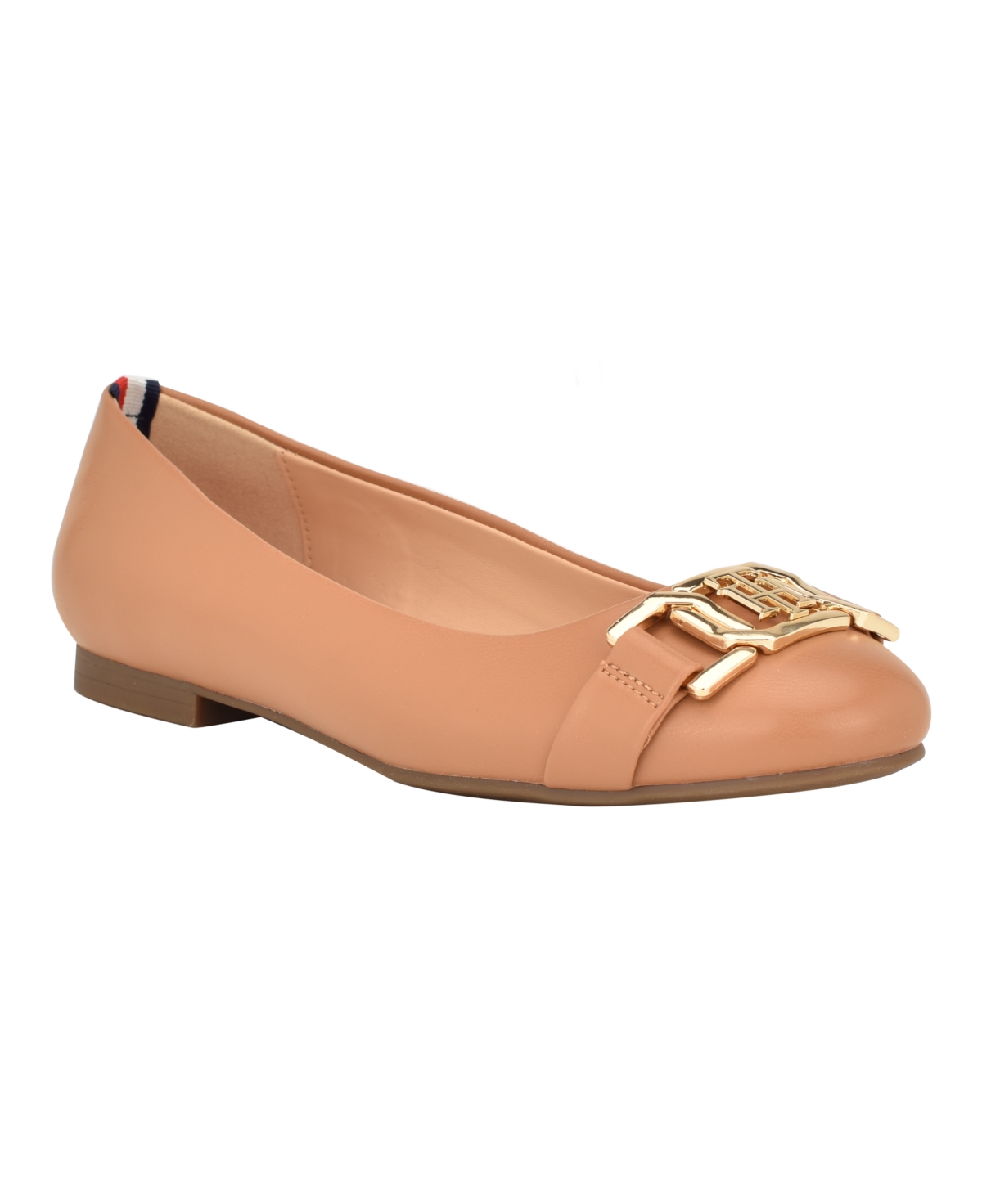 Tommy Hilfiger Women's Gallyne Classic Ballet Flats - Caramel- Manmade
