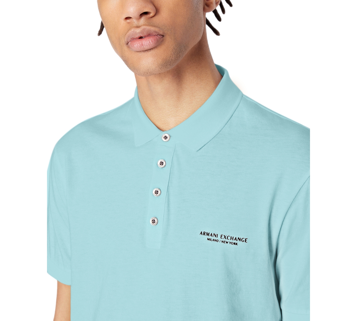 A|X Armani Exchange Men's Short-Sleeve Milano New York Logo Polo Shirt