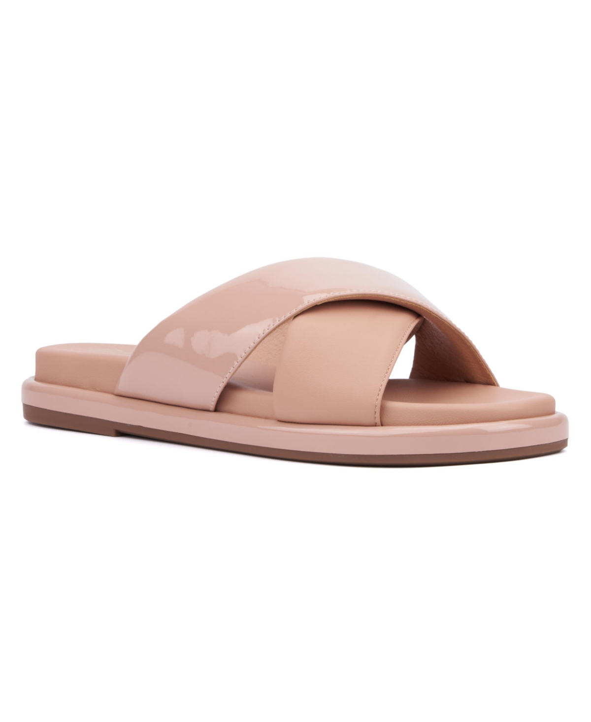 New York And Company Geralyn Slide Sandal In Nude