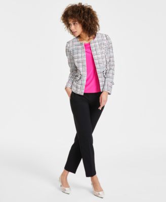 Kasper Women's Slim Tweed Pant - Macy's