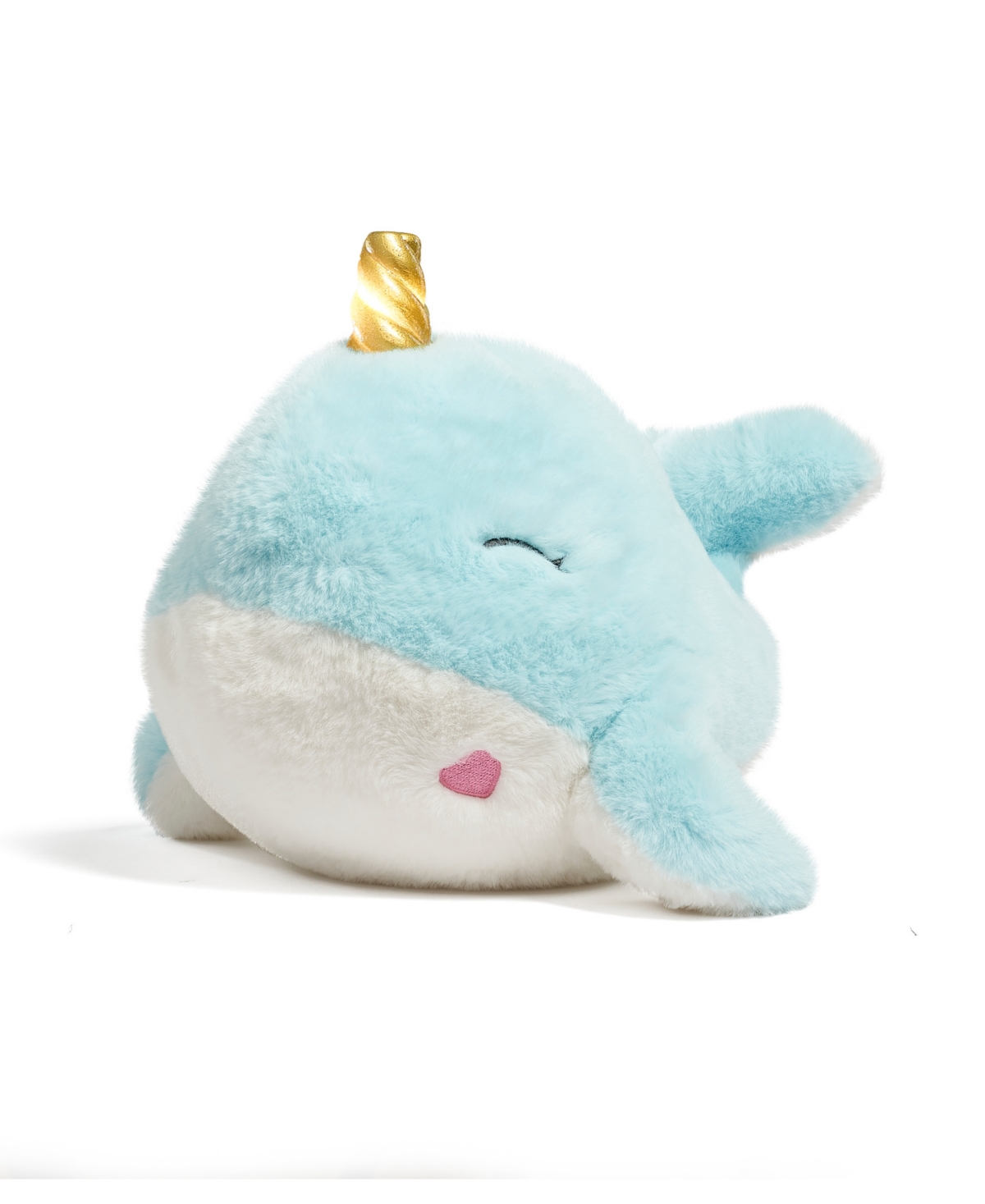 Shop Geoffrey's Toy Box 12" Narwhal Plush With Led Lights And Sound In Light,pastel Blue