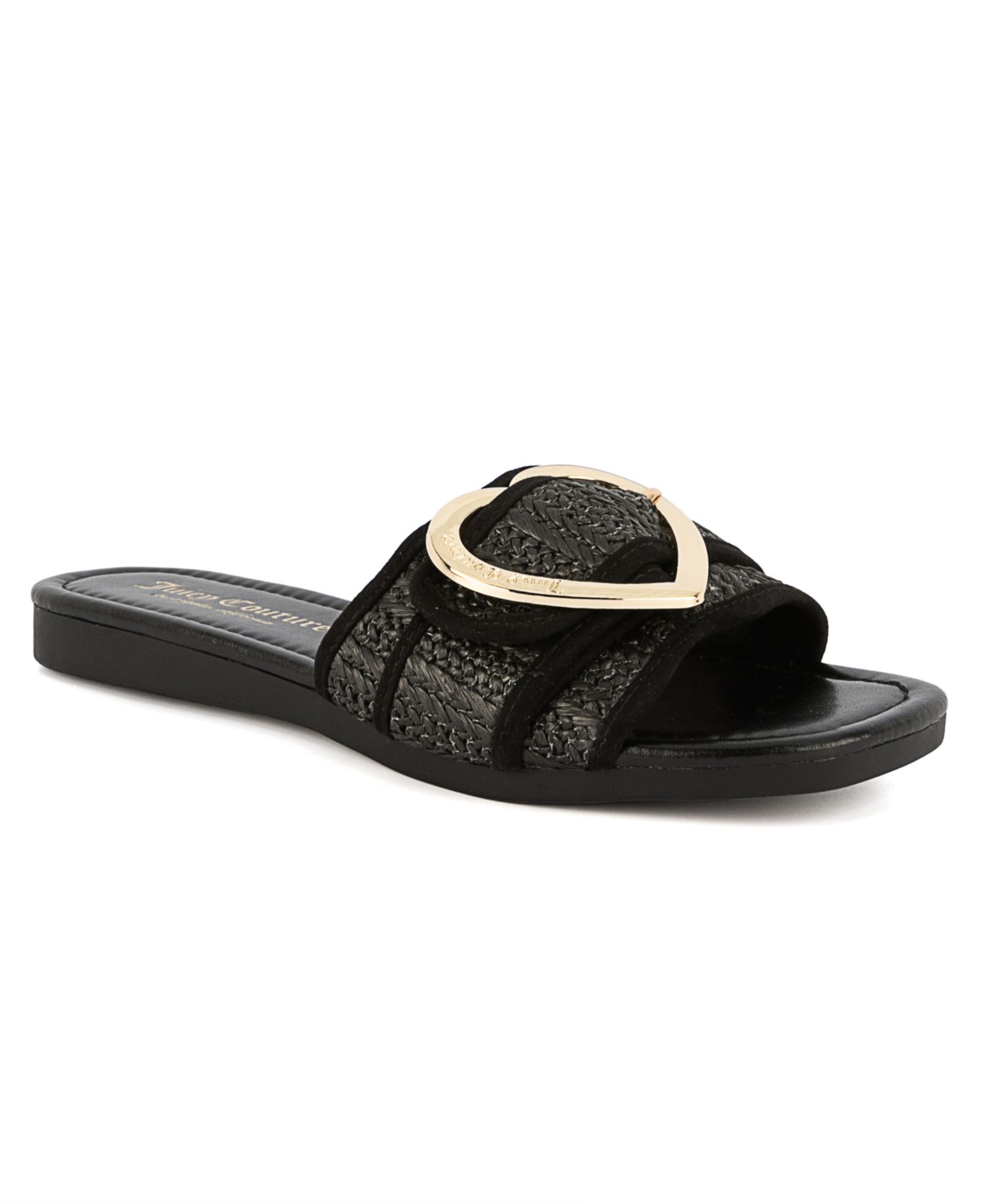 Women's Zapphire Heart Buckle Slide Flat Sandals