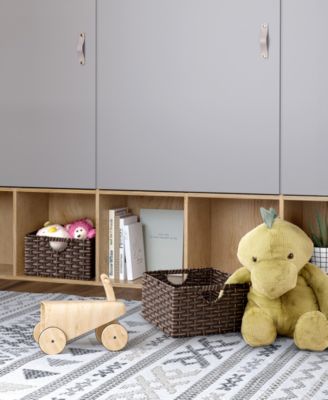 Foldable Handwoven Cube Storage Baskets, Set of 2