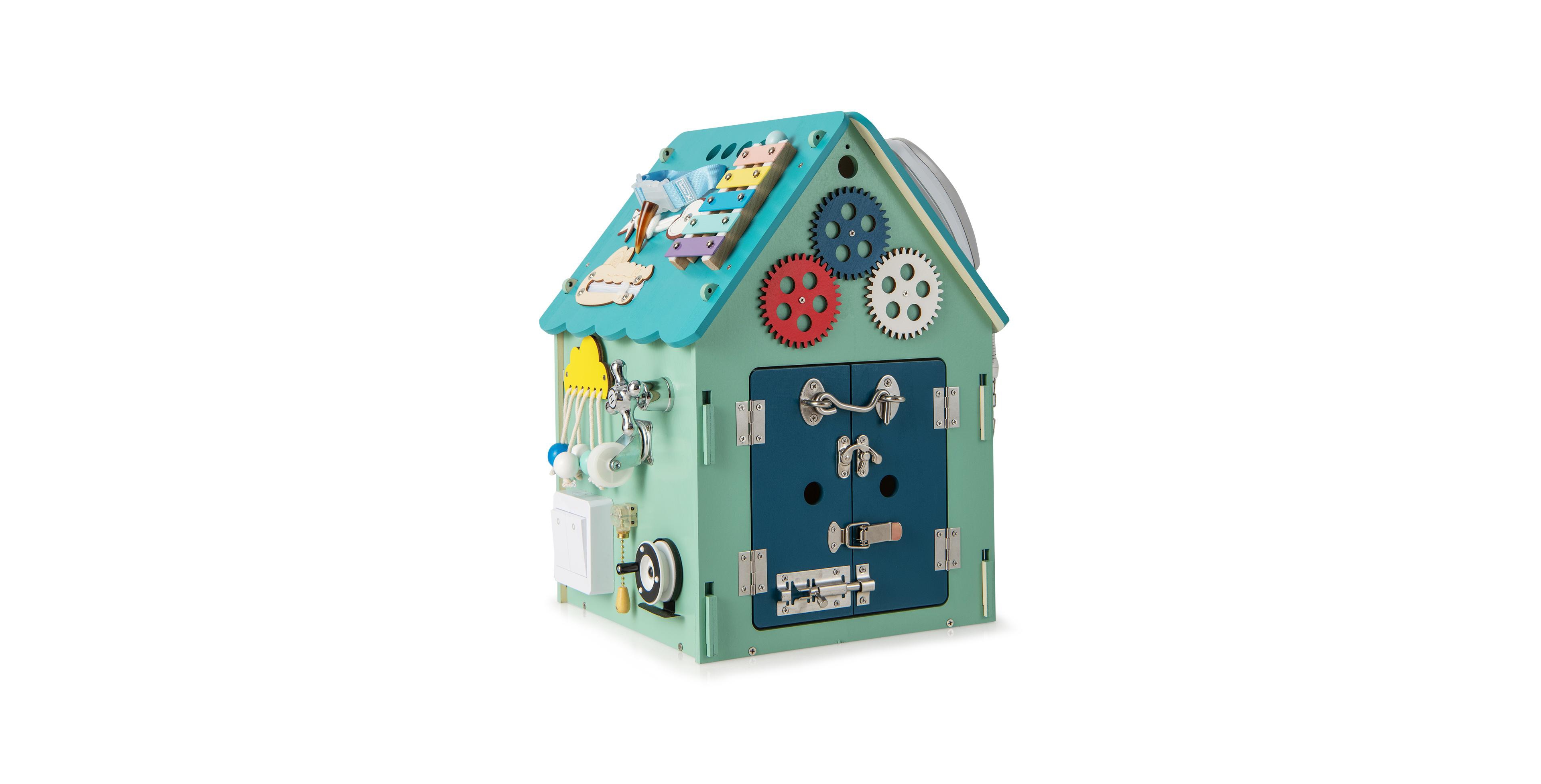 Inolait Montessori Play House with Sensory Games and Interior Storage Space