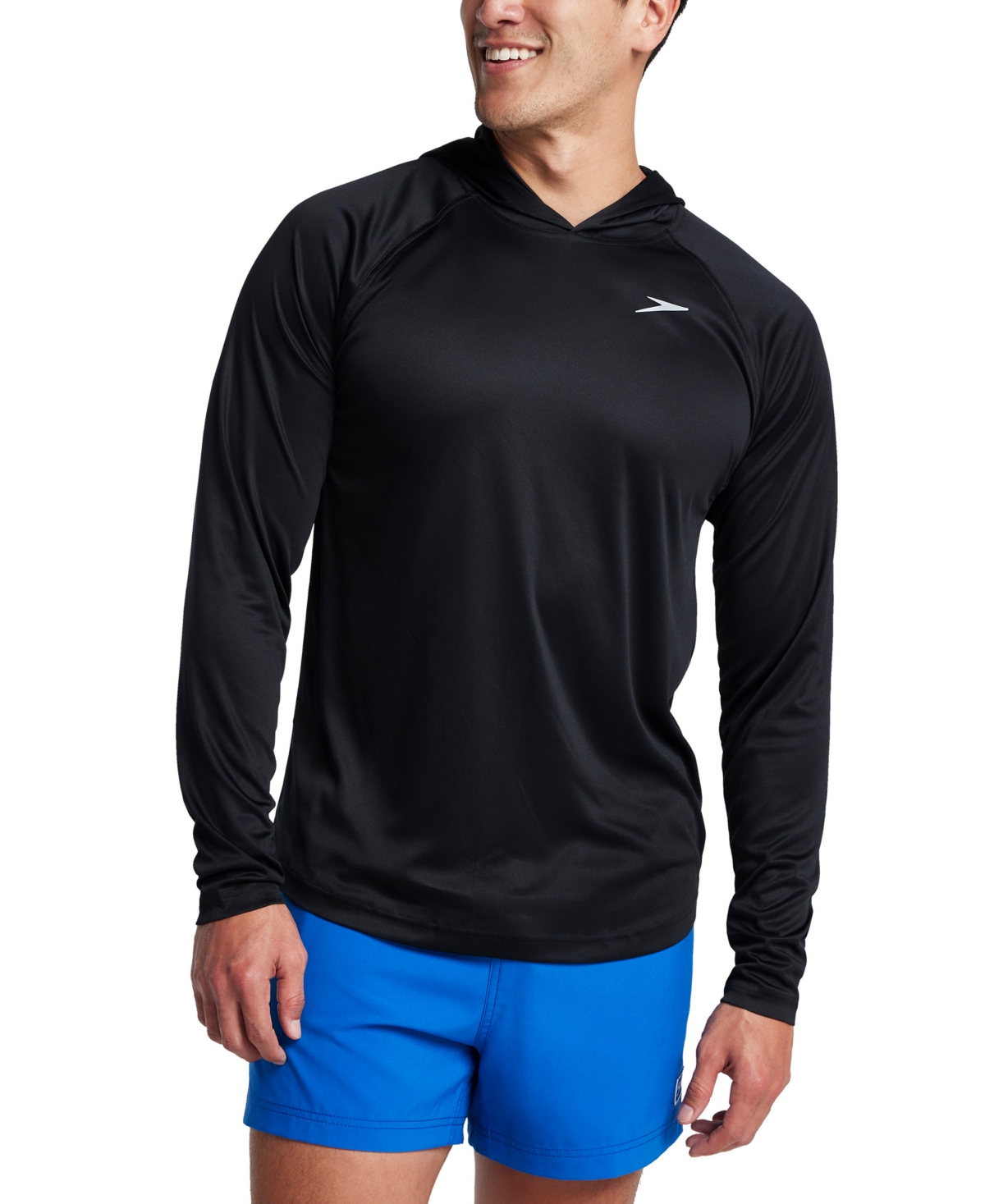 Men's Baybreeze Long Sleeve Hooded Performance Swim Shirt - Peacoat
