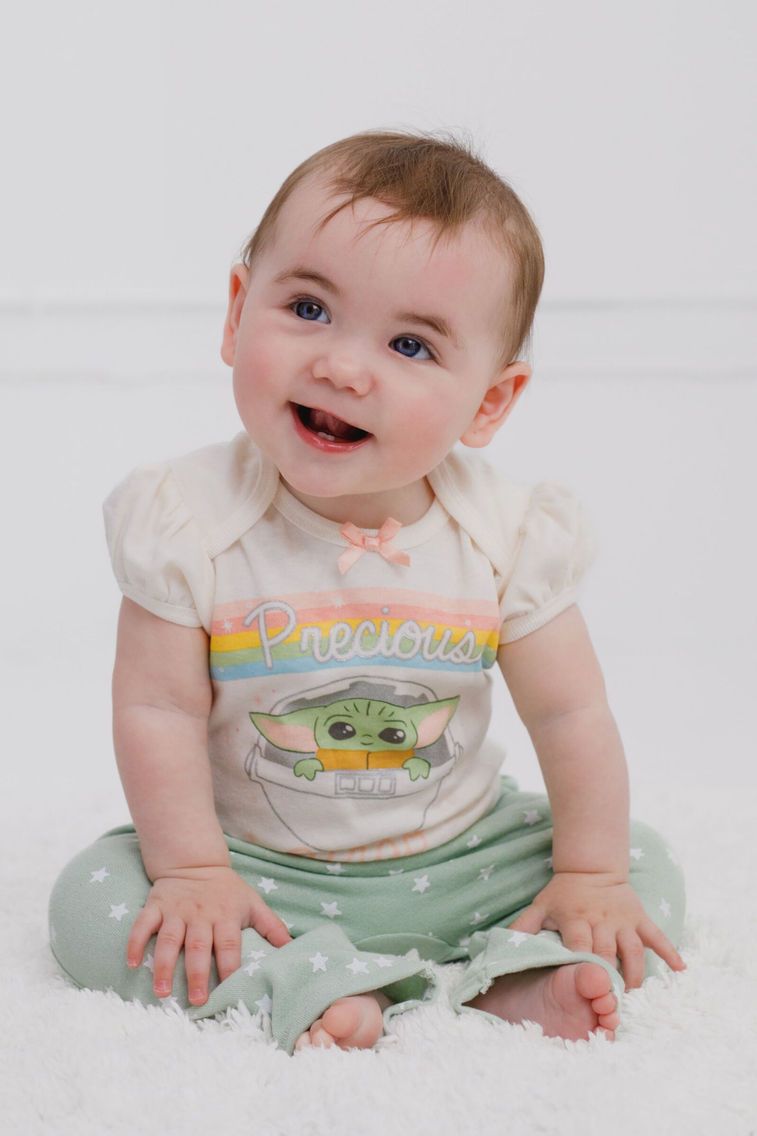 Baby Girls The Mandalorian The Fleece Pullover Hoodie Bodysuit and Pants 3 Piece Outfit