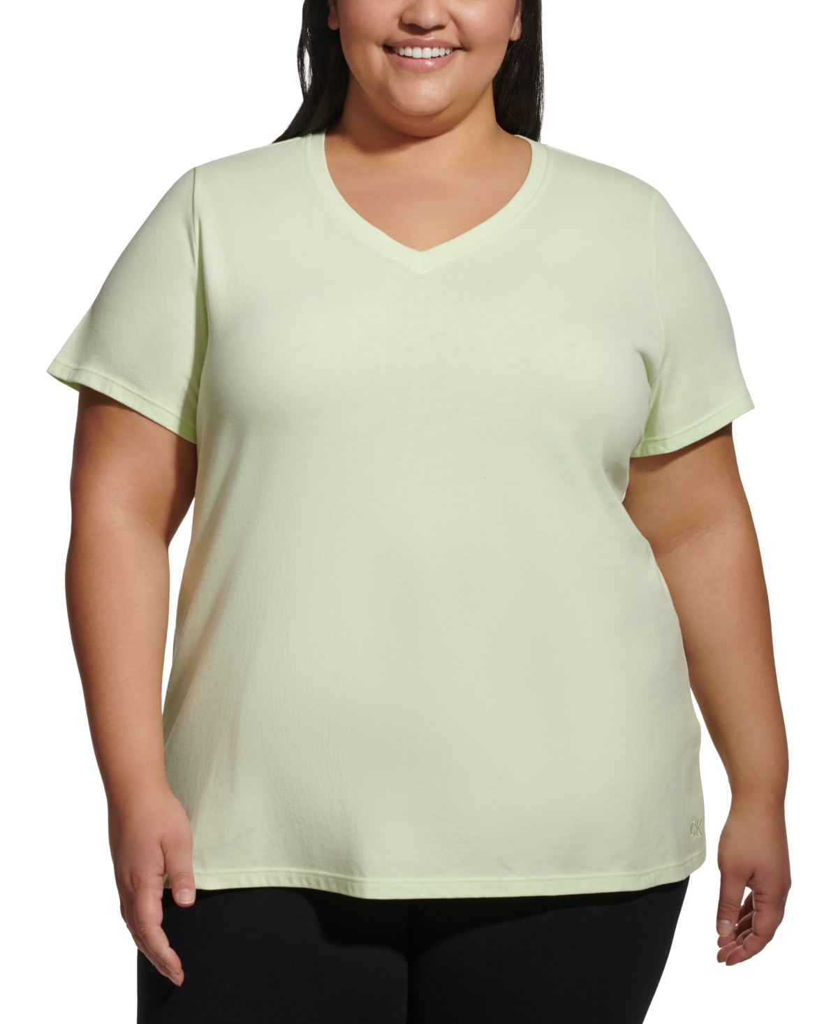 Shop Calvin Klein Performance Embroidered Logo T-shirt, Xs-3x In Iced Lime