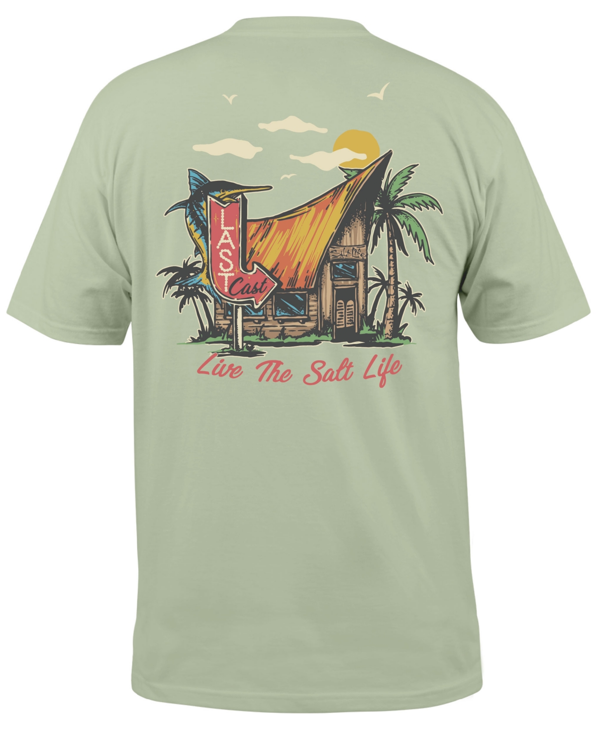 Shop Salt Life Men's Last Call Graphic Print Short-sleeve T-shirt In Seafoam