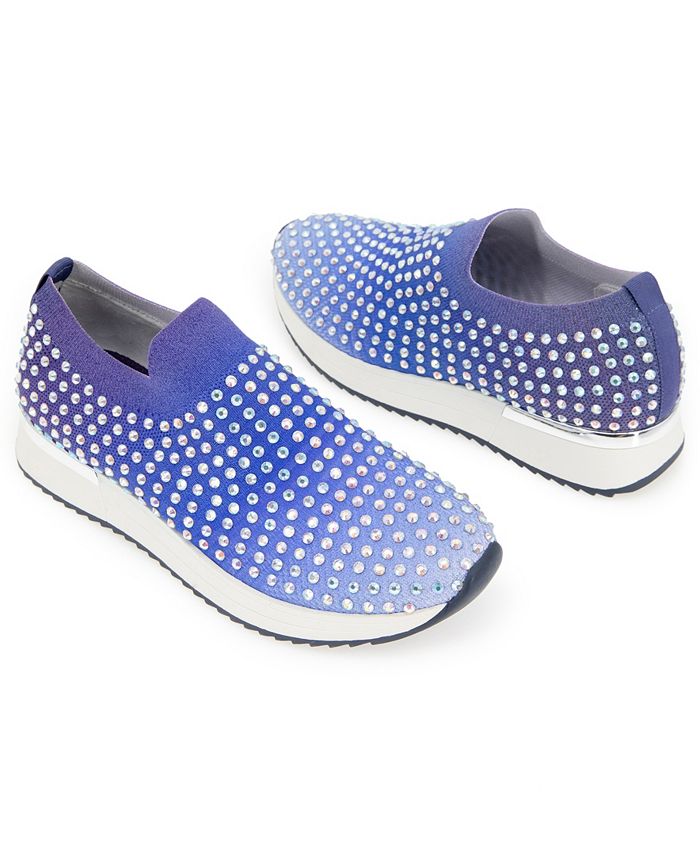 Kenneth Cole REACTION Women's Cameron Jewel Jogger Sneaker - Sparkly Mesh Slip-On With Rhinestones - View #8