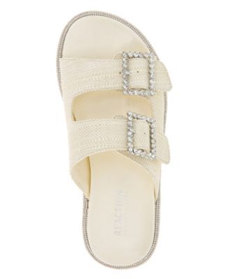 Women's Sydney Two Band Jewel Buckle Flat Sandals