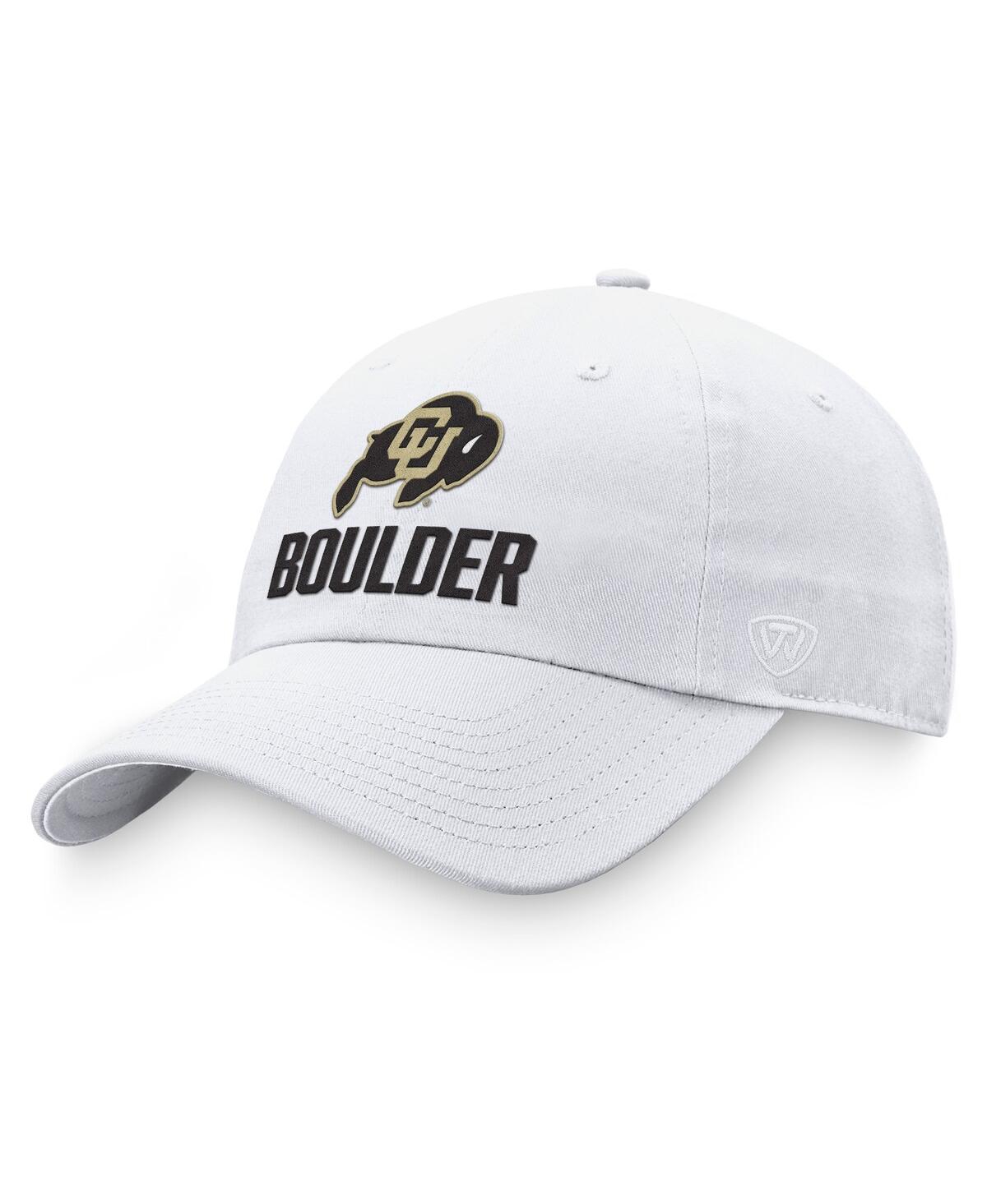 Men's Top of the World White Colorado Buffaloes Adjustable Hat - White