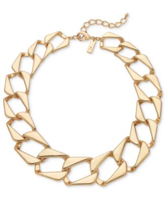 I.N.C. International Concepts - Gold-Tone Large Geometric Chain All-Around Collar Necklace, 18"+ 3" extender