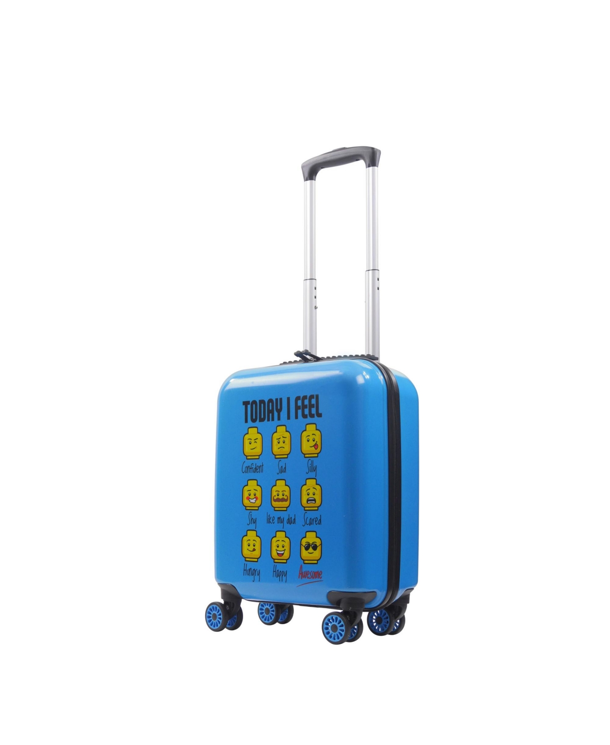 Shop Ful Lego Play Date Minifigures, Today I Feel 18" Kids Carry-on Luggage In Light Blue
