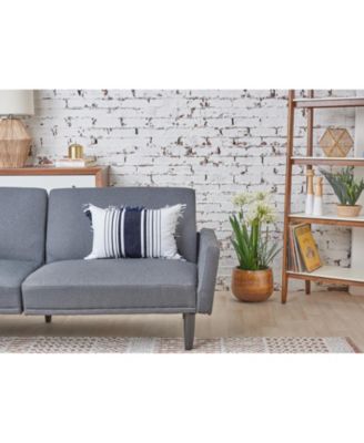 Nantucket Stripes Woven Accent Pillow, 14" x 22" Coastal Beach House