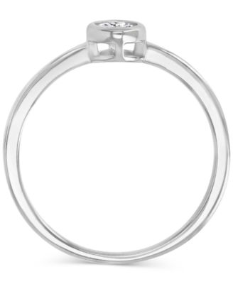 4-Pc. Set Cubic Zirconia Mixed-Cut Bezel & Claw Set Stack Rings