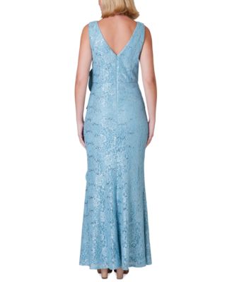 Jessica Howard Petite Sequined Embroidered Gown - Macy's