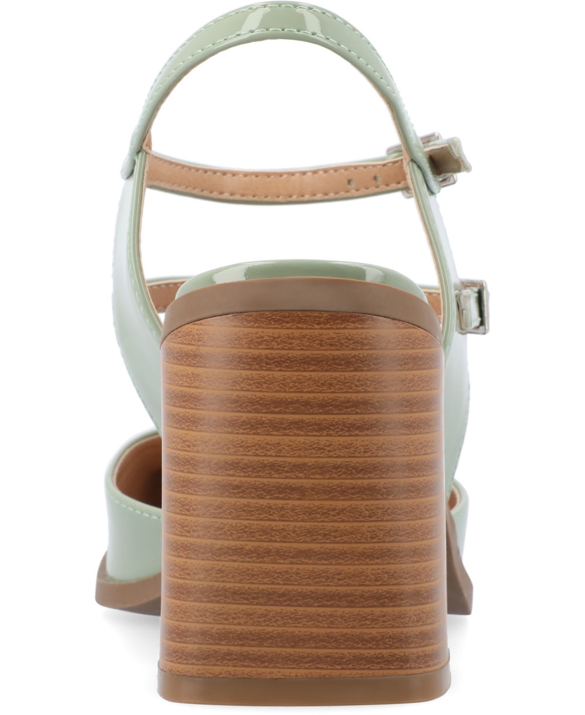 Journee Collection Caisey Double Strap Mary Jane Pump In Sage Patent