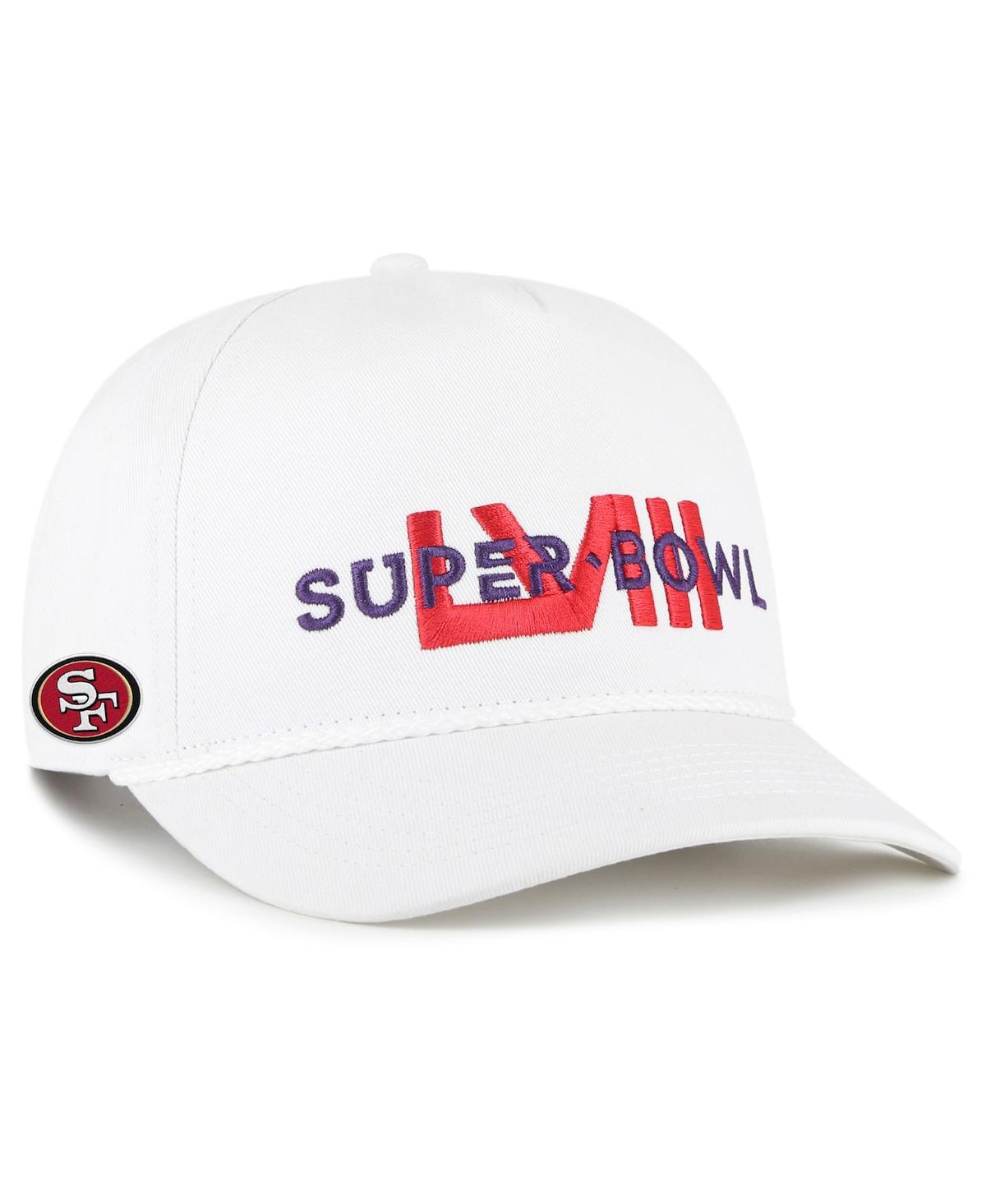 47 Brand Men's ' White San Francisco 49ers Super Bowl Lviii Overwrite Hitch Adjustable Hat