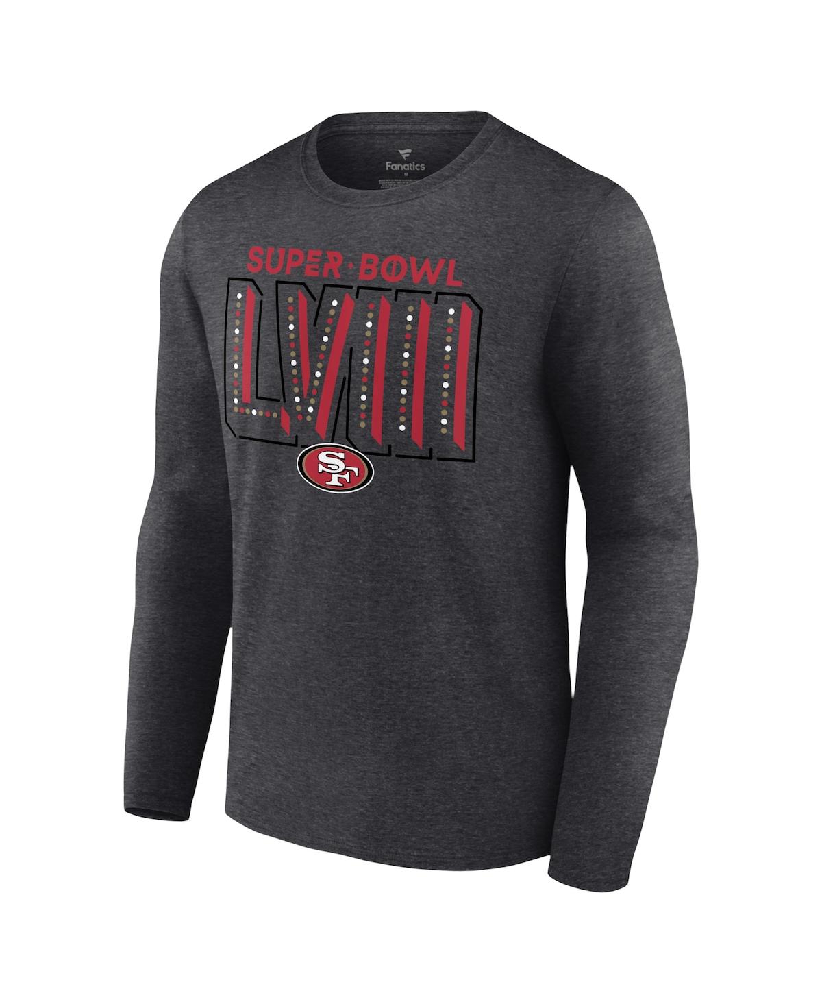 Men's FanaticsSan Francisco 49ers Super Bowl Lviii Local Team Long Sleeve T-shirt - Heather Charcoal
