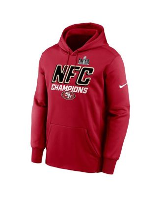 Men's Scarlet San Francisco 49ers 2023 NFC Champions Iconic Pullover Hoodie