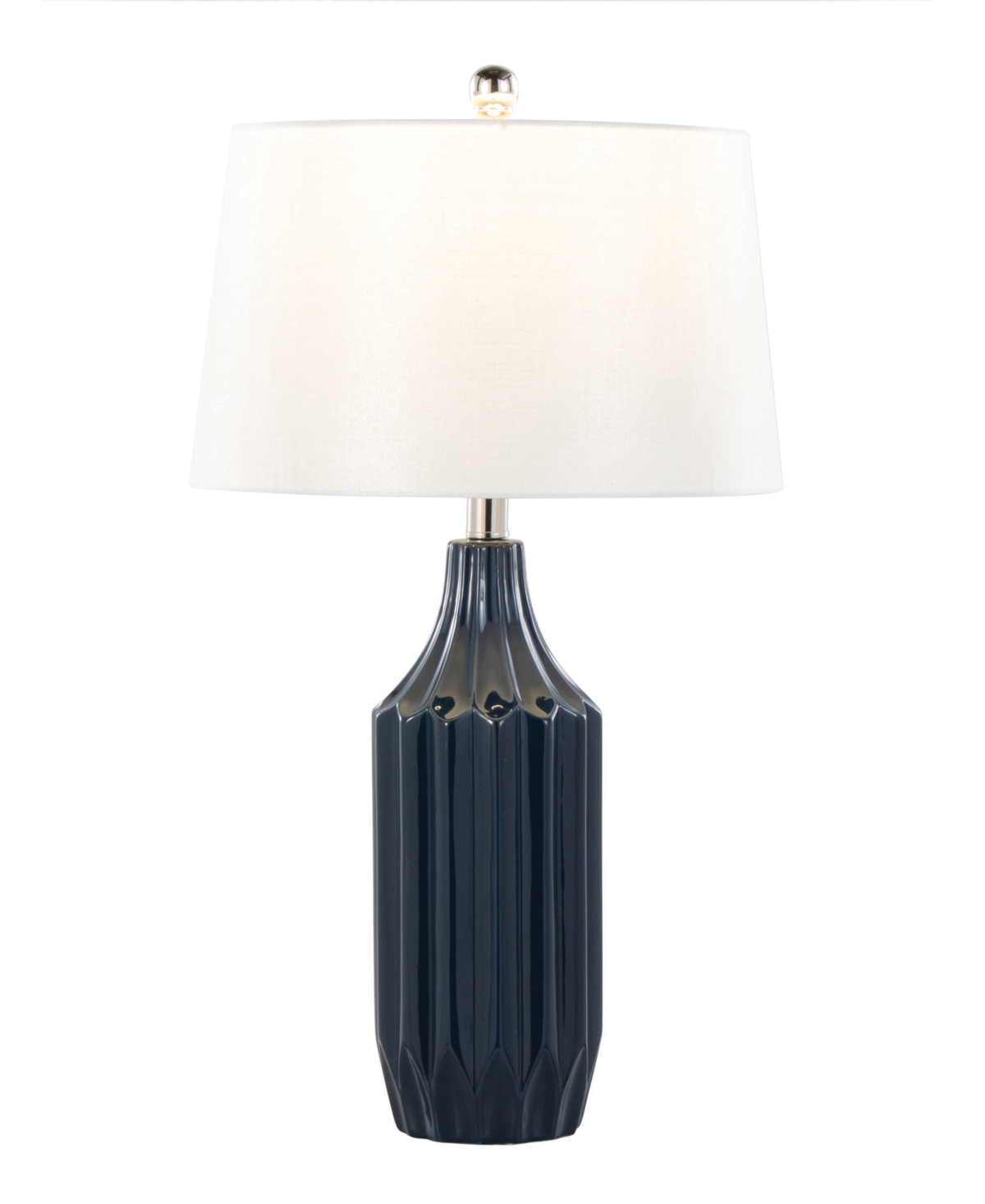 Shop Lumisource Stella 23" Ceramic Table Lamp In Dark Blue,white