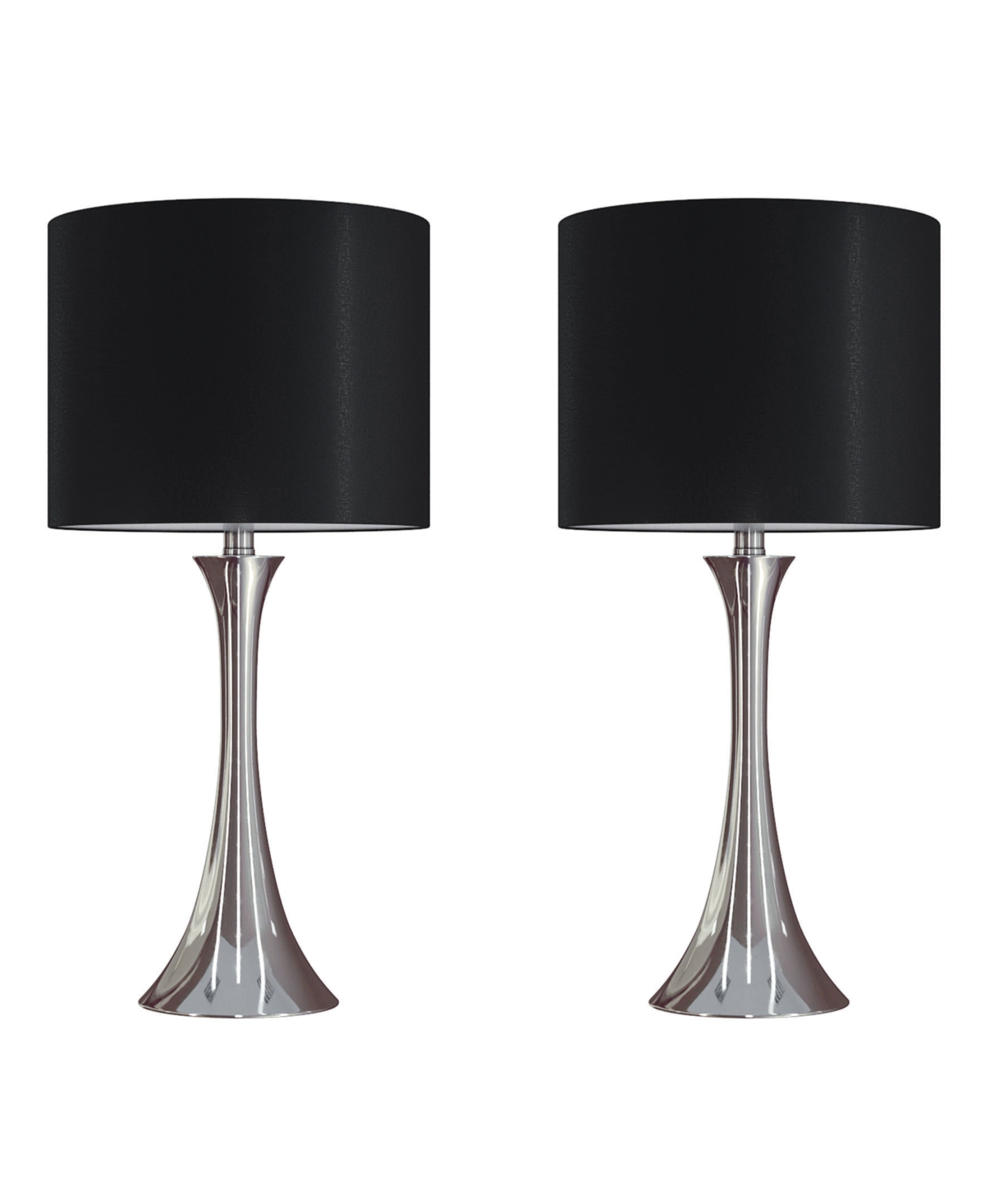 Shop Lumisource Lenuxe 24.25" Metal Table Lamp In Silver,black