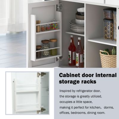 Multifunctional Storage and Wheels Kitchen Cart