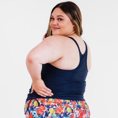 Women's Plus Size Maya Tankini Swim Top With Built In Bra