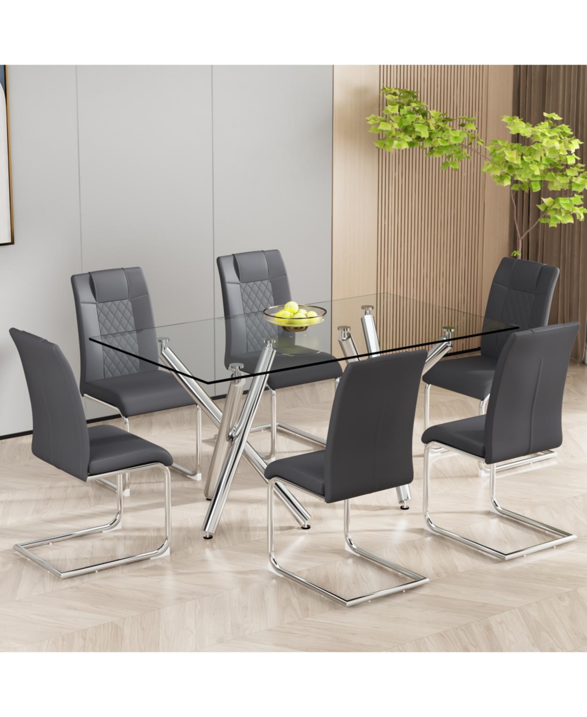 Modern Dining Chairs with Faux Leather Padded Seat Dining Living Room Chairs Upholstered Chair with Metal Legs Design for Kitchen, Living, Bedroom, Di