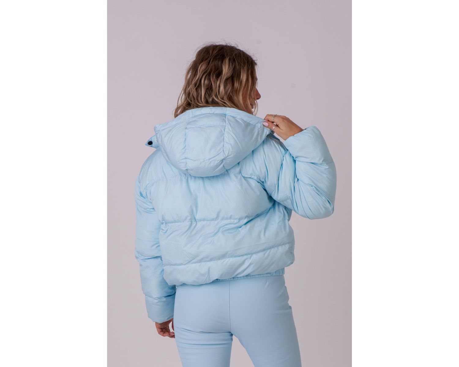 Women's Ice Blue Chic Puffer Jacket